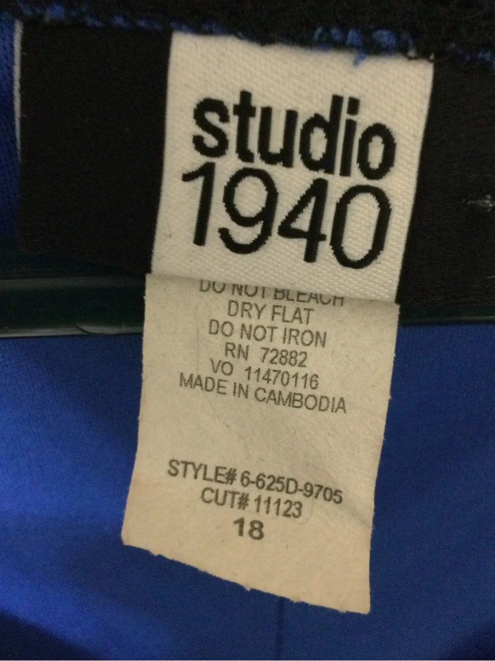 Studio 1940 Women’s 18 Navy Sparkle Asymmetrical Hem Dress - Picture 5 of 9
